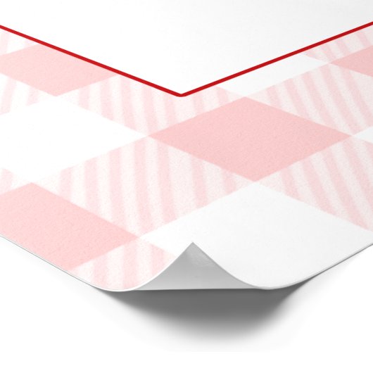 Pink Coquette Cherry on Top Baby Shower Welcome ポスター (角)