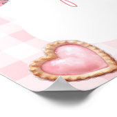 Pink Coquette Cutie Pie First Birthday Welcome ポスター (角)