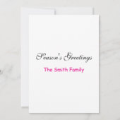 Pink Coquette Deer Vintage Christmas  カード (裏面)