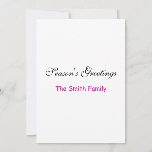 Pink Coquette Deer Vintage Christmas  カード (裏面)