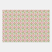 Pink Coquette Leopard Christmas ラッピングペーパーシート (正面2)