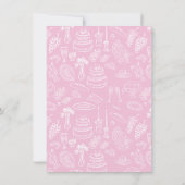 Pink coquette modern hand drawn Thank You サンキューカード (裏面)