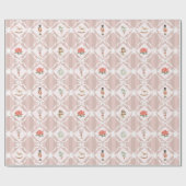 Pink Coquette Nutcracker Christmas ラッピングペーパー (フラット)