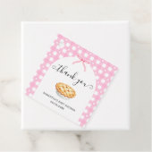 Pink Coquette Pie Baby Shower Thank You フェイバータグ (インサイチュ)