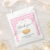 Pink Coquette Pie Baby Shower Thank You フェイバーバッグ (クリップ留めされた状態)