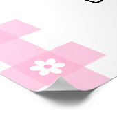 Pink Coquette Pie Baby Shower Welcome ポスター (角)