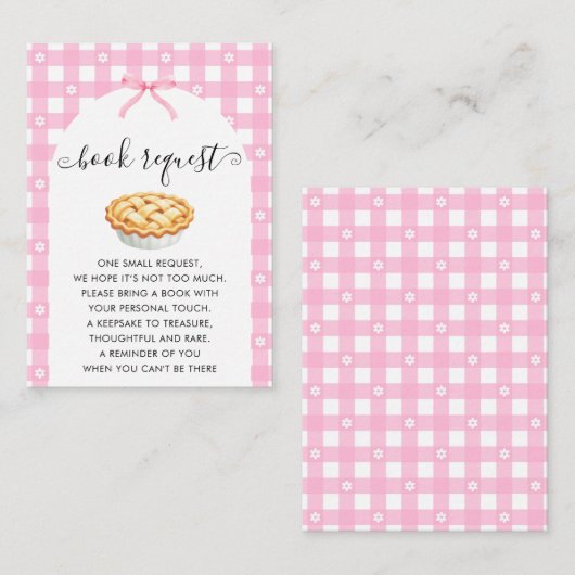 Pink Coquette Pie Book Request エンクロージャーカード (正面/裏面)