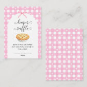 Pink Coquette Pie Diaper Raffle エンクロージャーカード (正面/裏面)