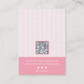 Pink Coquette Preppy Stripe Jewelry Display 名刺 (裏面)