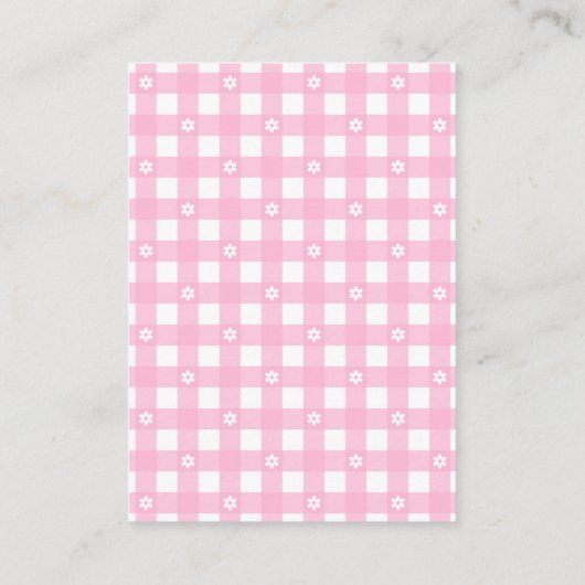 Pink Coquette Pumpkin Pie Book Request エンクロージャーカード (裏面)