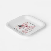 Pink Coquette She Did It Square ペーパープレート (傾斜あり)