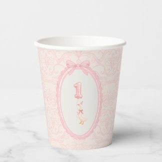 Pink Coquette Silly Goose 1st Birthday  紙コップ