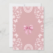 Pink Coquette Talavera Cielito Lindo Baby Shower 招待状 (裏面)