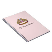 Pink Coquette Tiara & Bow Spiral Notebook ノートブック (右側)