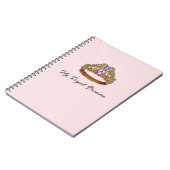 Pink Coquette Tiara & Bow Spiral Notebook ノートブック (左側)