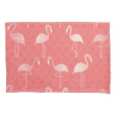 Pink Coral Red Flamingo Seamless Pattern 枕カバー (正面)