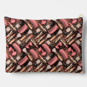 Pink Cosmetics Pattern Glitter アクセサリーポーチ (裏面)