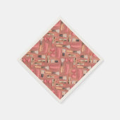 Pink Cosmetics Pattern Glitter  スタンダードカクテルナプキン (角)
