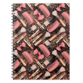 Pink Cosmetics Pattern Glitter  ノートブック (正面)