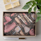 Pink Cosmetics Pattern Glitter  薄葉紙 (ギフト)