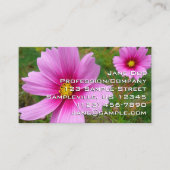 Pink Cosmos Flowers Wildflower 名刺 (正面)
