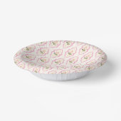 Pink Cottage Floral Ogee Patterned ペーパーボウル (傾斜あり)