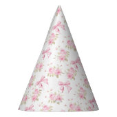 Pink Cottage Rose with Bow Coquette  パーティーハット (左)