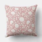 Pink Country Cottage Throw Pillow クッション (裏面)