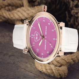 Pink Couple names Valentine's Day Wedding Romantic 腕時計