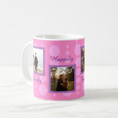 Pink Couple Photo Design with Custom Text Coffee M コーヒーマグカップ (正面左)