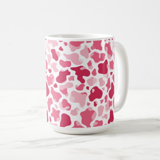 Pink Cow Print Mug コーヒーマグカップ (正面右)