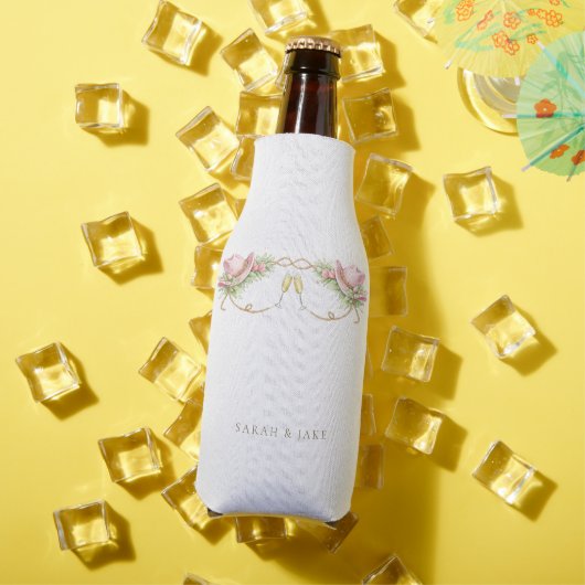 Pink Cowboy Hat Rustic Wedding ボトルクーラー (インサイチュ 夏)