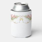 Pink Cowboy Hat Rustic Wedding 缶クーラー (缶裏面)