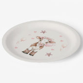 Pink Cowgirl Birthday | Farm Theme 1st  ペーパープレート (アングル)