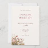 Pink Cowgirl Birthday Invitation | Farm Theme 招待状 (裏面)