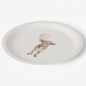 Pink Cowgirl Birthday Invitation | Farm Theme 1st  ペーパープレート (アングル)