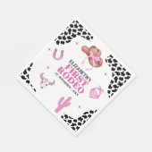 Pink Cowgirl Birthday Party Napkins – First Rodeo  スタンダードランチョンナプキン (角)