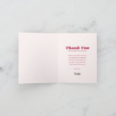 Pink Cowgirl Birthday Party Thank You Card サンキューカード (内部)