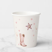 Pink Cowgirl Birthday | Western Farm Party 紙コップ (裏面)