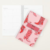 Pink Cowgirl Boot Spiral Bound  プランナー手帳 (ディスプレー)
