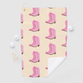 Pink Cowgirl Cowboy Boots Country Texas Ranch ゴルフタオル (インサイチュ)
