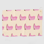 Pink Cowgirl Cowboy Boots Country Texas Ranch ゴルフタオル (横)