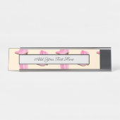 Pink Cowgirl Cowboy Boots Country Texas Ranch デスクネームプレート (正面)