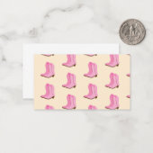 Pink Cowgirl Cowboy Boots Country Texas Ranch ノートカード (正面/裏面インサイチュ)