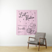 Pink Cowgirl Disco Last Rodeo Bachelorette Party タペストリー (インサイチュ)