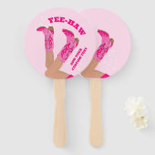 Pink Cowgirl Hand Fan  ハンドファン (正面&裏面)