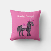 Pink Cowgirl Howdy Horse クッション (正面)
