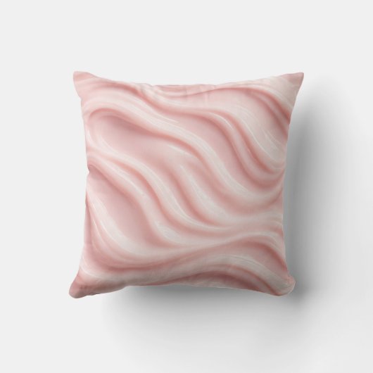 Pink Cream Abstract Design クッション (裏面)