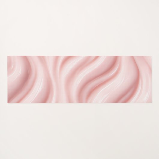 Pink Cream Abstract Design ヨガマット (裏面(横))