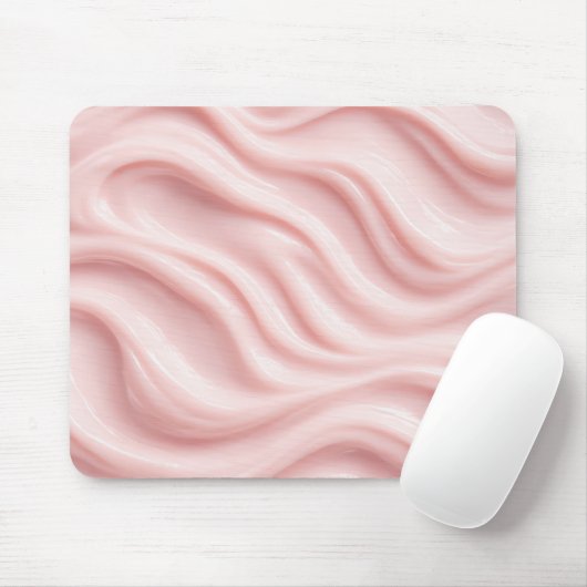 Pink Cream Abstract Pattern マウスパッド (マウス)